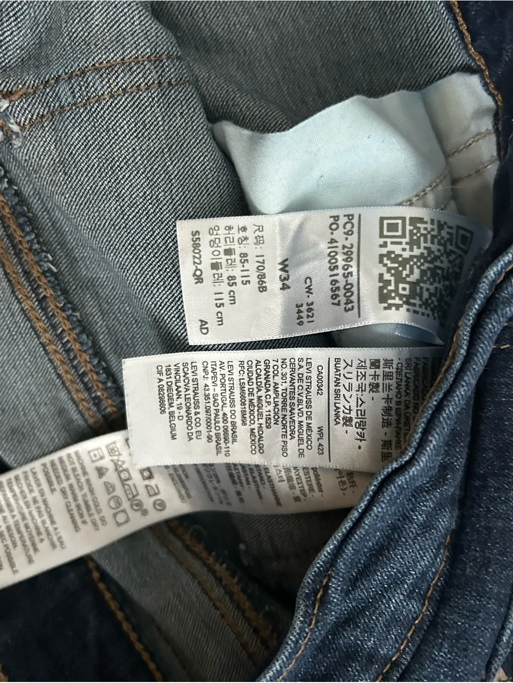 Levi's Dark Blue Denim Jean Shorts